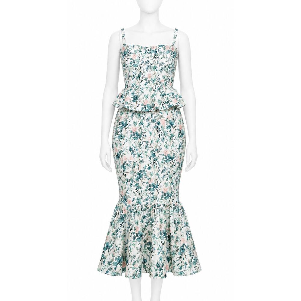 Antonio Melani Born on Fifth Floral Midi Dress Women’s 12 NWT Ruffle Mermaid